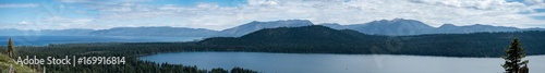 Fototapeta Naklejka Na Ścianę i Meble -  Fallen Leaf Lake and Tahoe Lake panorama