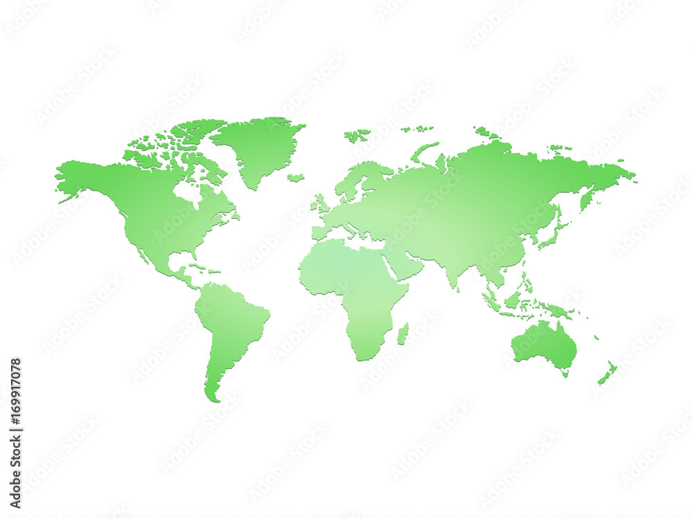 Zielona mapa świata