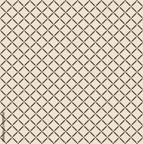 Abstract square with circular joint pattern on light brown background, vector