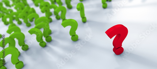 Bild auf Leinwand Fragezeichen - Konzept FAQ, Antworten oder Dummheit