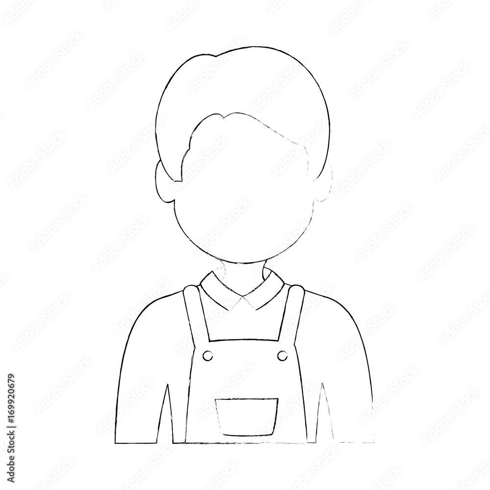 farmer avatar character icon vector illustration design