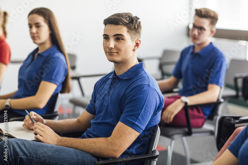 High School Students Taking a Class
