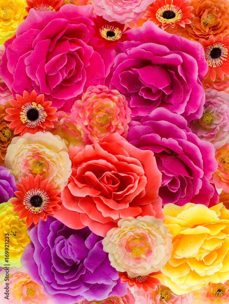 Fototapeta premium Beautiful flowers background for wedding scene