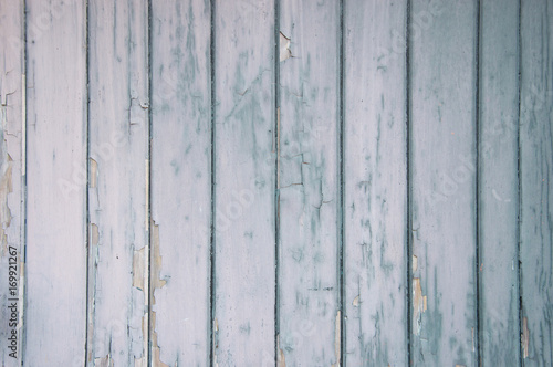 Distressed grey blue wood panel background