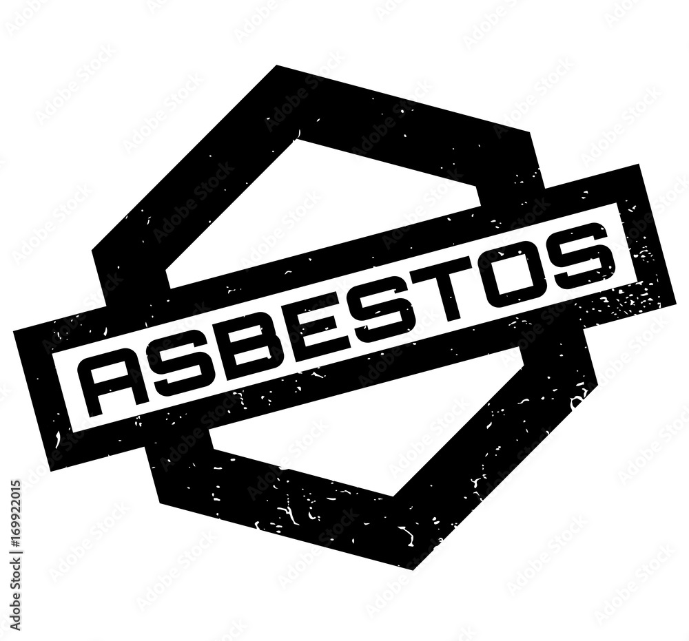 Obraz premium Asbestos rubber stamp. Grunge design with dust scratches. Effects can be easily removed for a clean, crisp look. Color is easily changed.