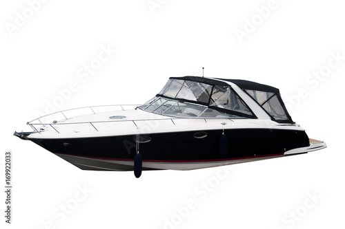 The image of motor boats isolated on a white background.