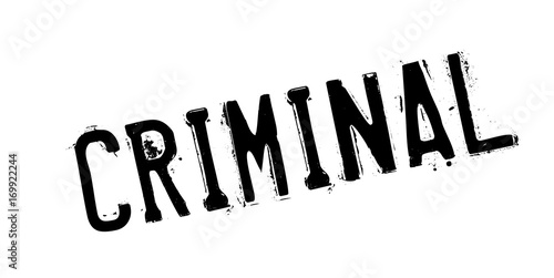 Criminal rubber stamp. Grunge design with dust scratches. Effects can be easily removed for a clean, crisp look. Color is easily changed.