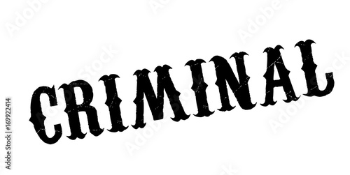 Criminal rubber stamp. Grunge design with dust scratches. Effects can be easily removed for a clean, crisp look. Color is easily changed.
