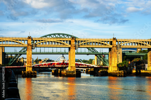 The High Level Bridge in Newcastle upon Tyne, UK photo