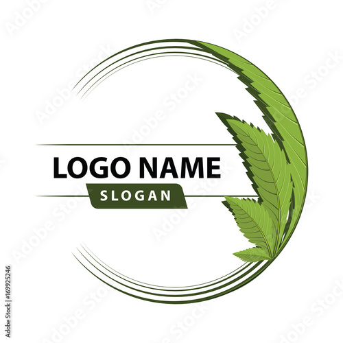 cannabis green leaf logo.