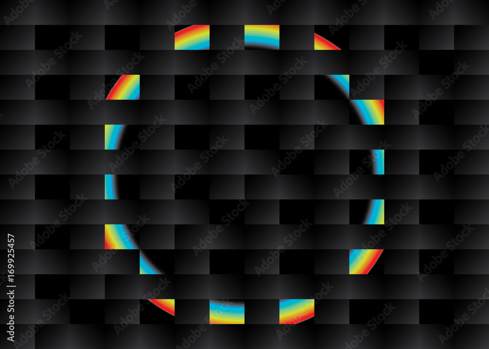 Vector, Black, Rainbow Circle Background Stock Vector | Adobe Stock
