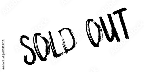 Sold Out rubber stamp. Grunge design with dust scratches. Effects can be easily removed for a clean, crisp look. Color is easily changed.