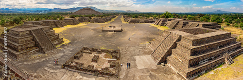 Pyramid of the Sun and the road of death in Teotihuacan photo