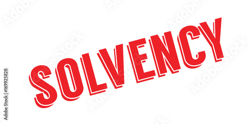Solvency rubber stamp. Grunge design with dust scratches. Effects can be easily removed for a clean, crisp look. Color is easily changed.
