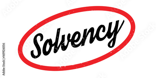 Solvency rubber stamp. Grunge design with dust scratches. Effects can be easily removed for a clean, crisp look. Color is easily changed.