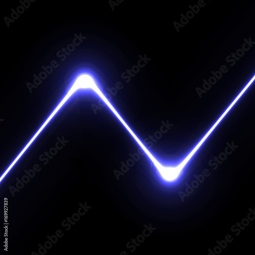 Wallpaper Mural Laser beam glowing geometric shape. Neon effect vector illustration Torontodigital.ca
