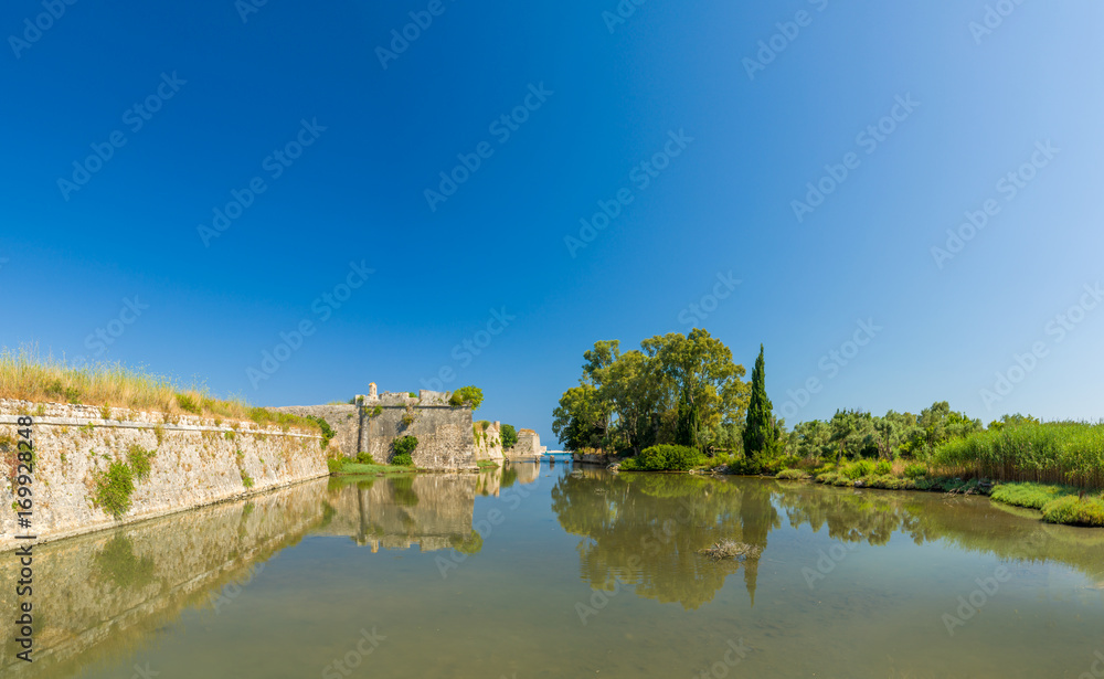 Castle of Ayia Mavra at Lefkada island