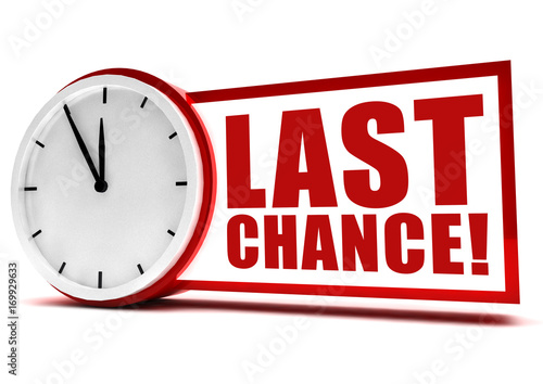 Obraz na plátne Last Chance! Button, Icon