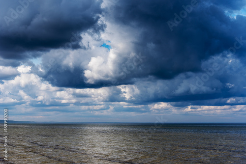 Stormy clouds above Baltic sea.