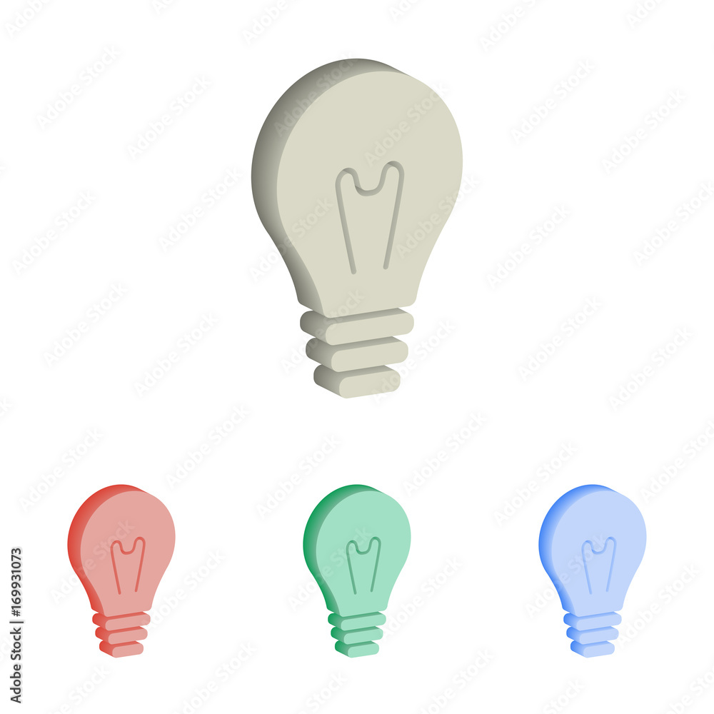 Lamp 3d isometric vector icons. Lamp 3d isometric vector icons.