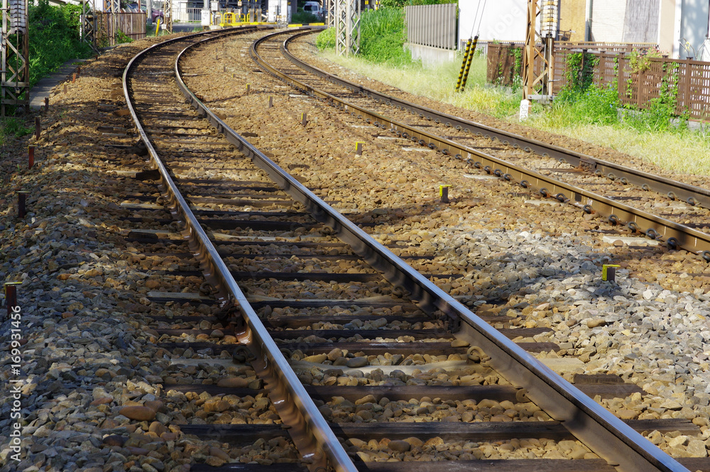 Obraz premium 線路 鉄道イメージ