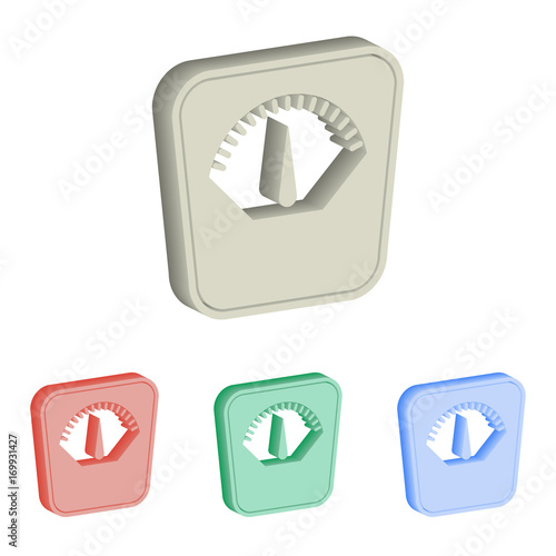Scale 3d isometric vector icons.