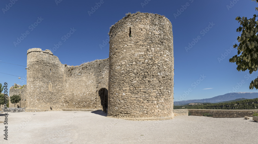 scenic old historic castle of Venasque, Provence