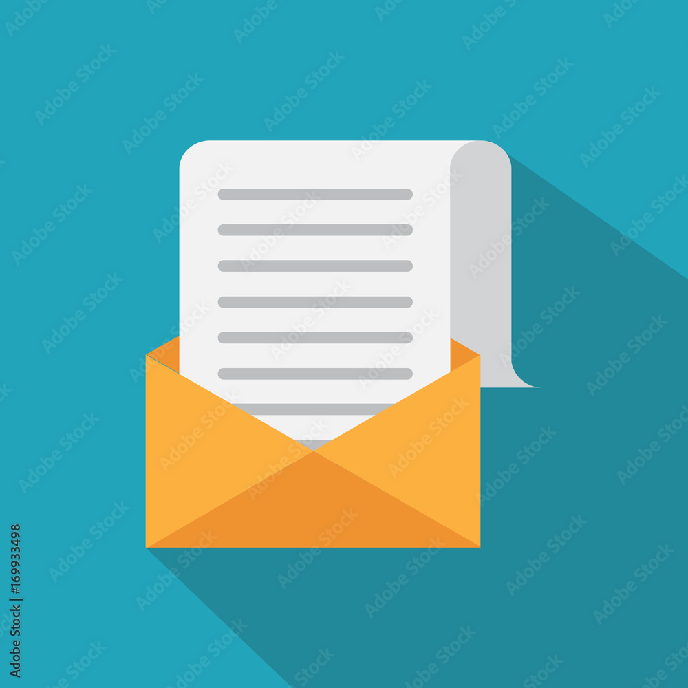 Email message concept of notify, support, incoming, confirm. Get mail, chat message. Isolated on background. Flat vector illustration. Envelope with shadow. Email message concept of notify, support, incoming, confirm. Get mail, chat message. Isolated on background. Flat vector illustration. Envelope with shadow.