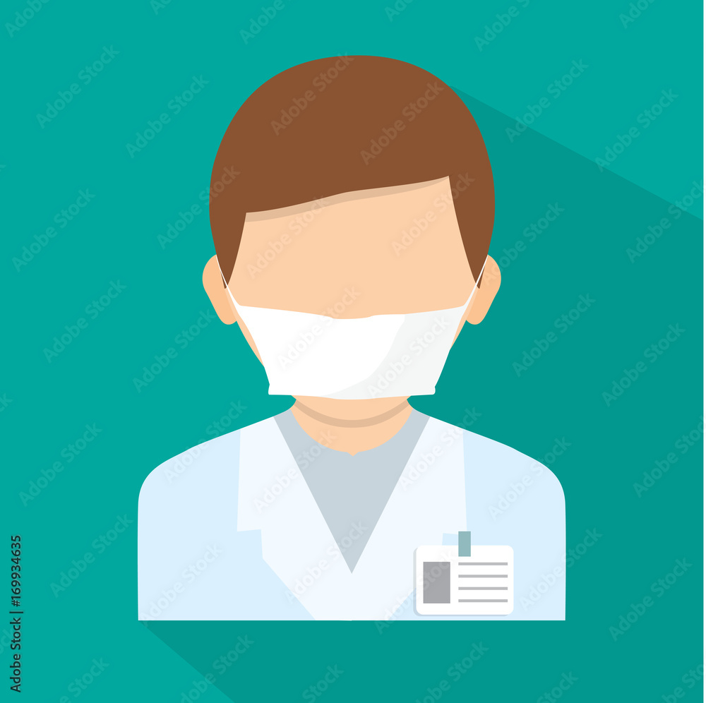 Doctor icon isolated on background. Medical Healthcare concept. Vector illustration