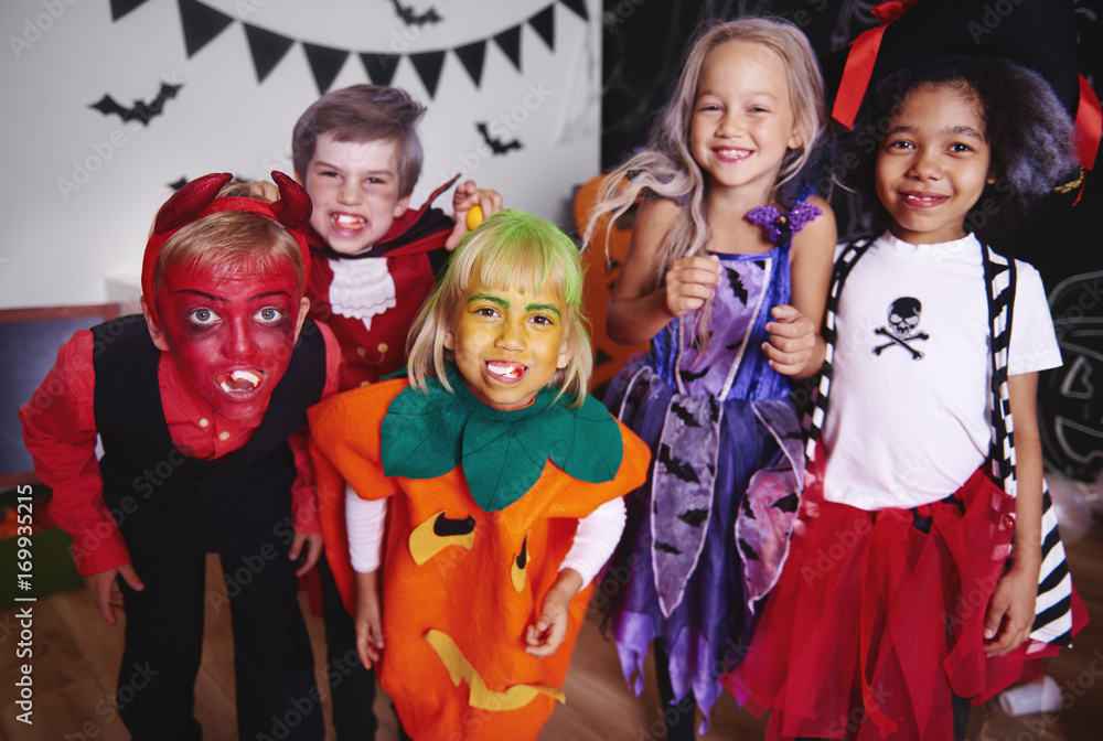 Kids posing in halloween costume . Kids posing in halloween costume .