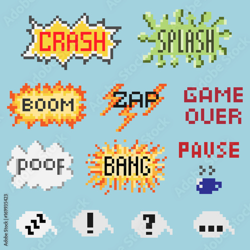 A set of pixel inscriptions