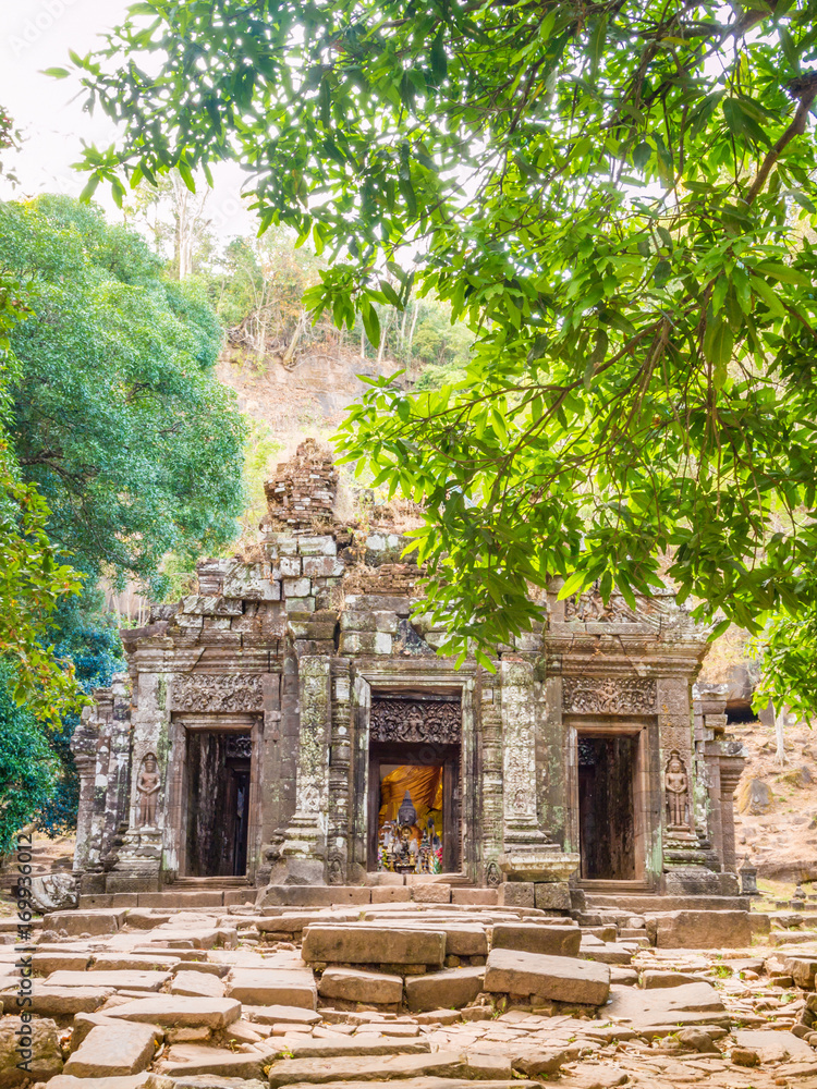 Vat Phou, a ruined Khmer Hindu temple complex in southern Laos Vat Phou, a ruined Khmer Hindu temple complex in southern Laos