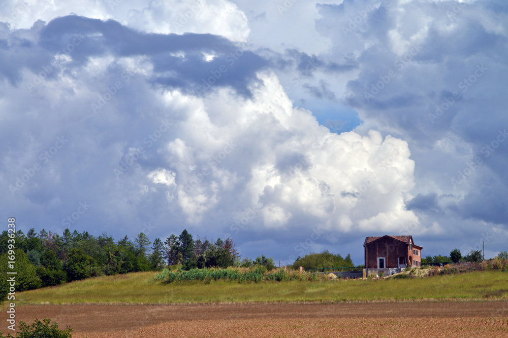 panorama del Monferrato, Piemonte, Italia