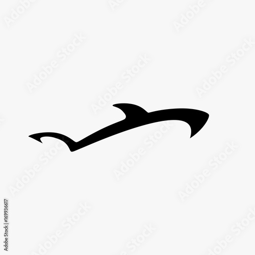 Vector shark silhouette logo