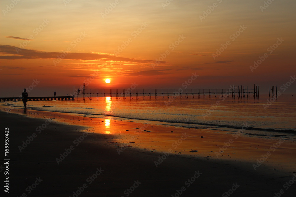 Fototapeta premium Sunrise on the Venetian Riviera