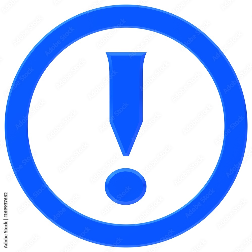 exclamation mark blue exclamation point 3d icon sign symbol isolated on white exclamation mark blue exclamation point 3d icon sign symbol isolated on white