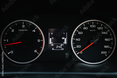 Dashboard and display of eco car