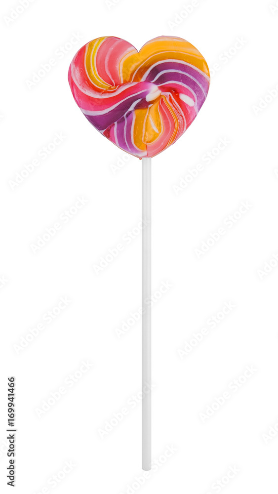 Colorful Lollipop on white with clipping path Colorful Lollipop on white with clipping path