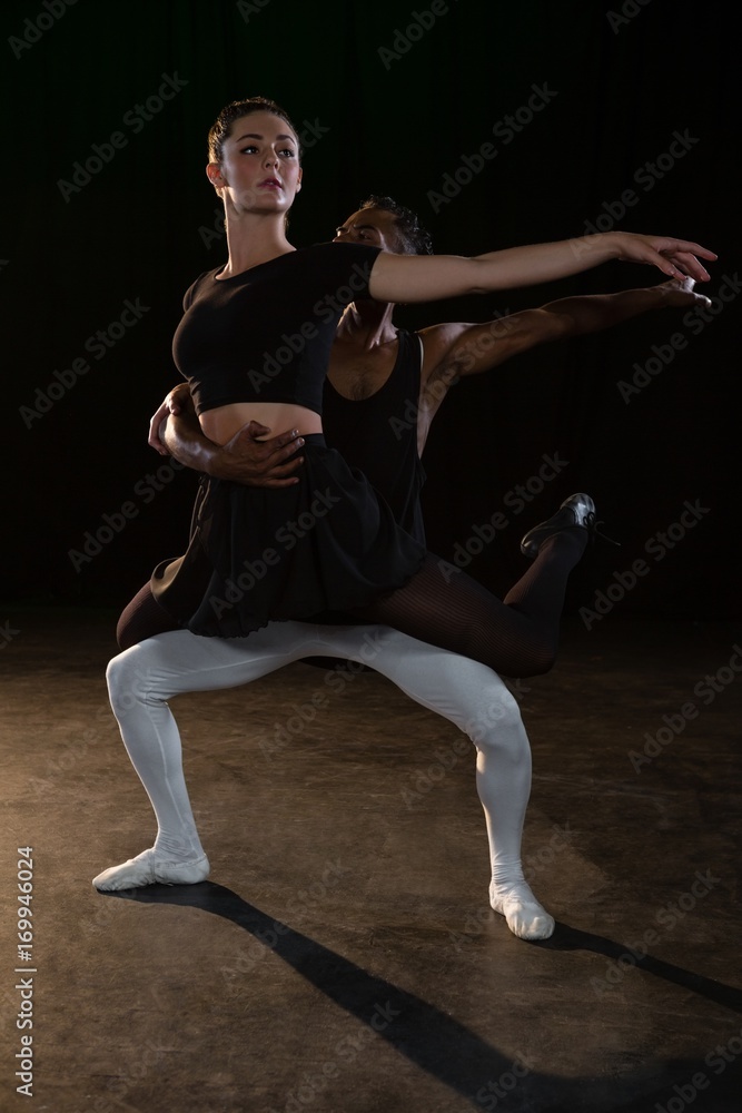 Ballet partners practicing ballet dance Ballet partners practicing ballet dance