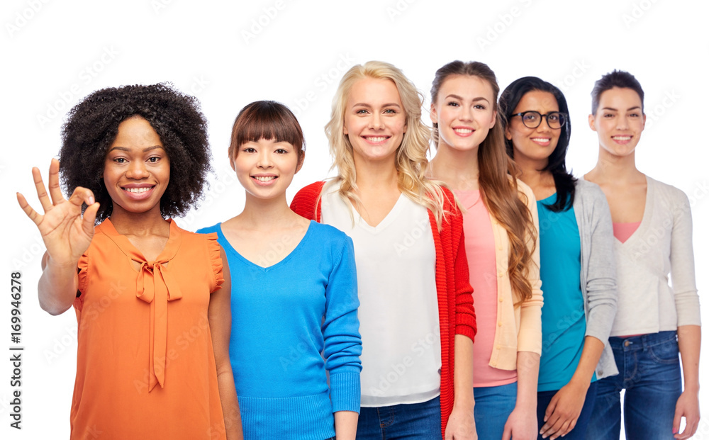 international group of happy women showing ok international group of happy women showing ok