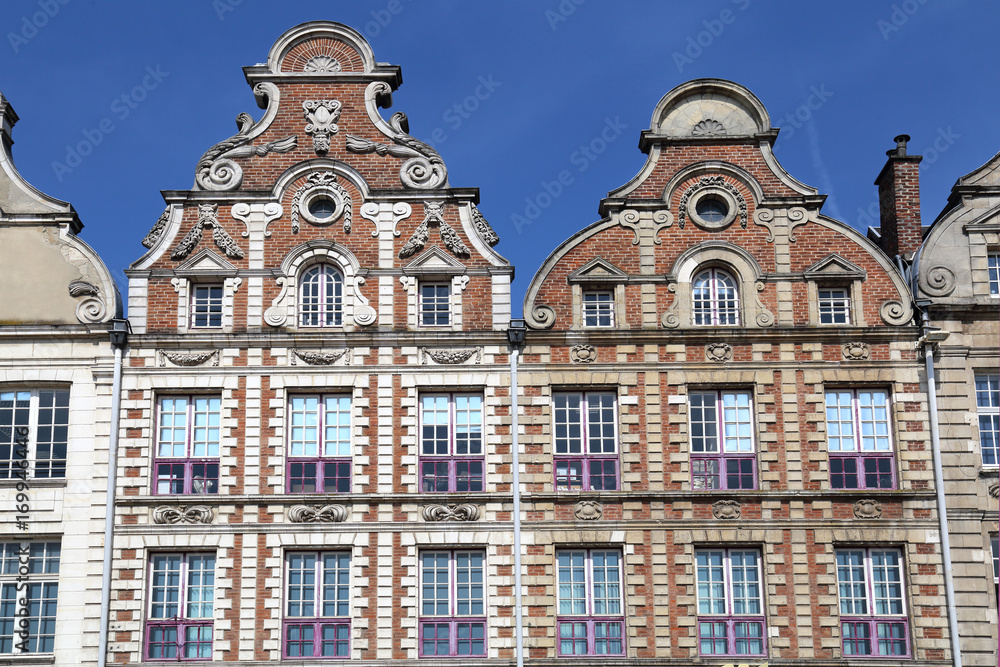 Historical gables in Arras, France