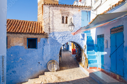 Africa, Morocco, chefchaouen, Hills and house. 2013