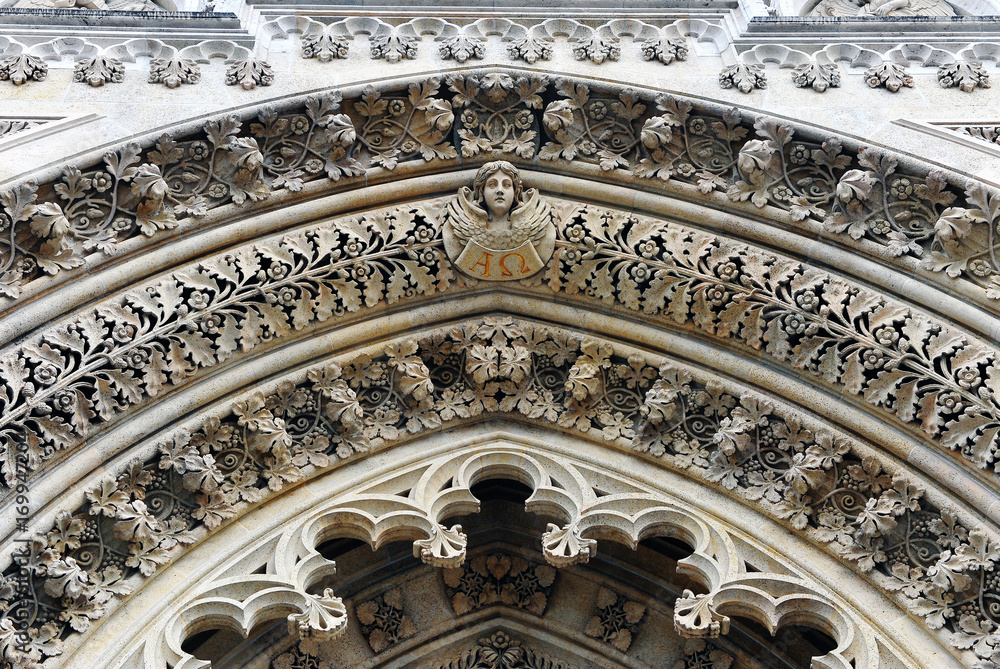 Architecture of Zagreb cathedral building, Croatia