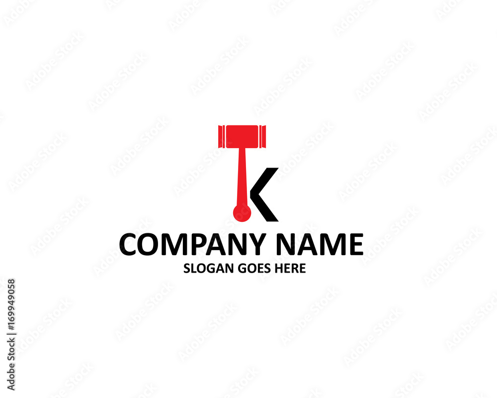 Obraz premium k letter law logo