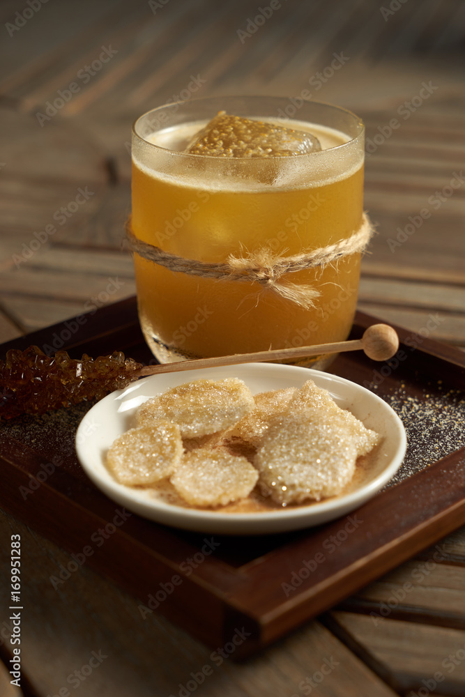 Tasty alcoholic cold fresh cocktail Tasty alcoholic cold fresh cocktail