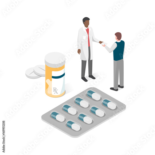 Doctor giving a prescription