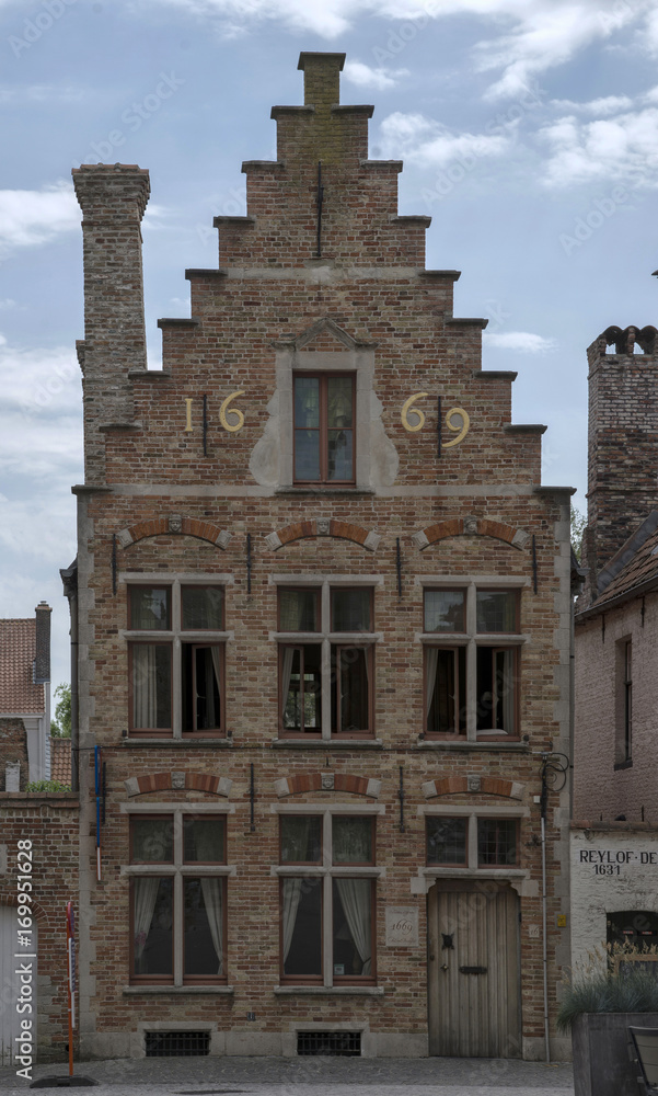 Maison flamande à Bruges, Belgique