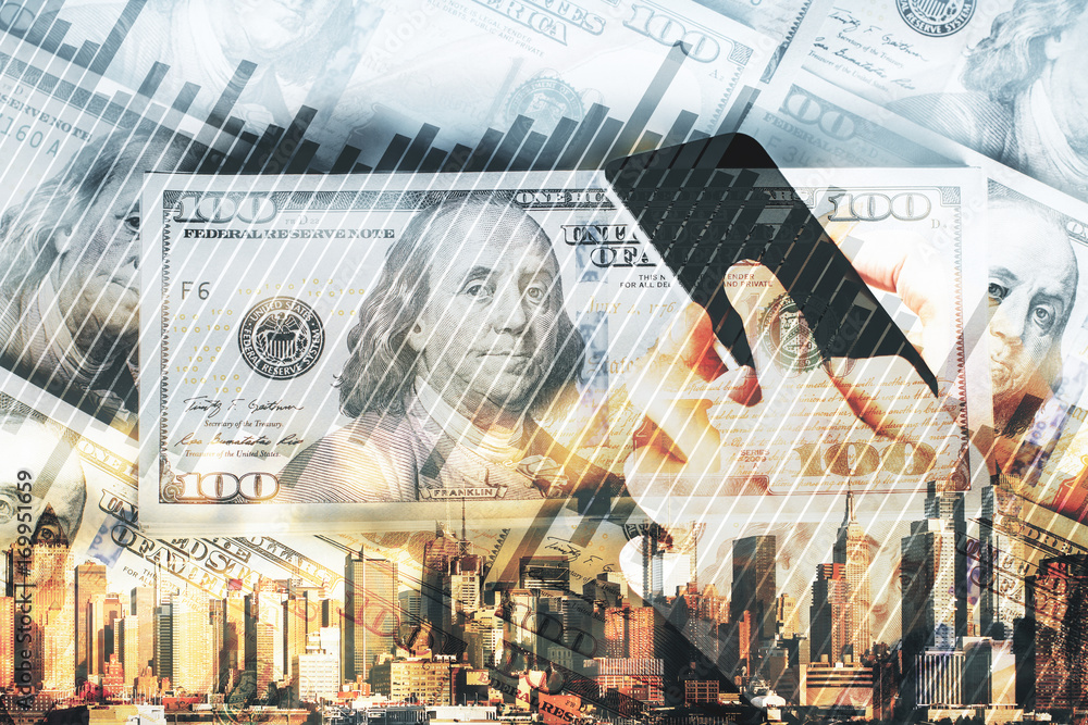 Fototapeta premium Communication and money concept