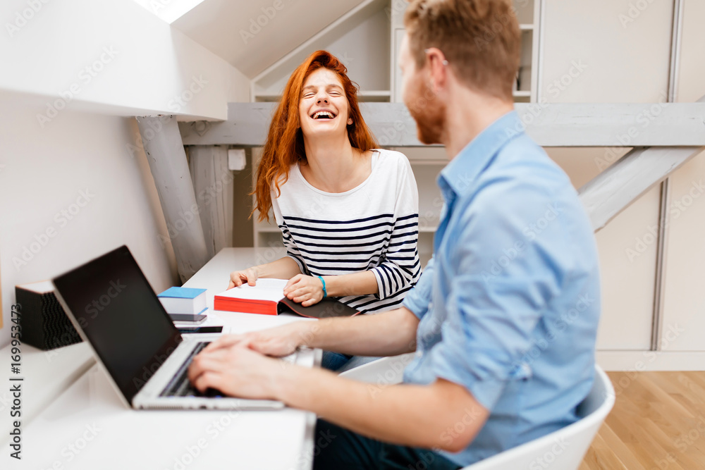 Colleagues flirting in office Colleagues flirting in office