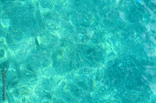 cristal clear blue water view from above 